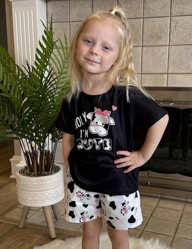 Arshiner Girls Pajamas Set Short Sleeve Pjs Sleepwear 3PCS Summer Lounge Sets Nightwear4