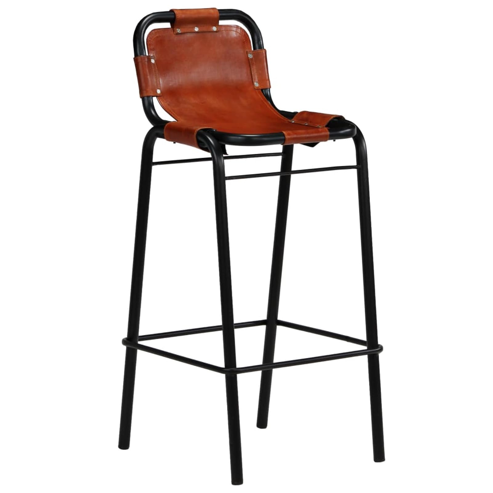 Set da bar 3 pezzi in legno massello di recupero e vera pelle di capra, set di tavolo da pranzo, tavolo da , set di mobili salvaspazio per casa, , ufficio