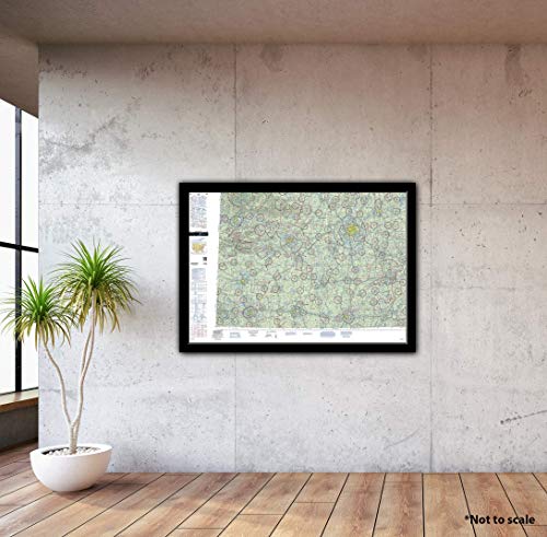 FAA Chart: VFR Sectional Memphis SMEM (Current Edition). Art Print Quality, Suitable for Framing. Current Edition Printed on Demand. Ships Rolled - Not Folded.