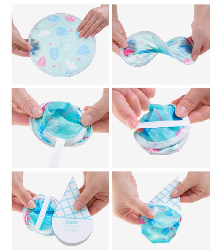 Ventaglio Rotondo Pieghevole - In Nylon, Portatile, Design Decorativo, Colore Bianco