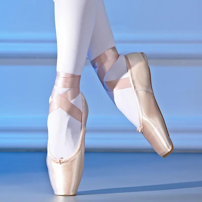 Genérico Zapatillas de Ballet Zapatos de Baile for Mujer Niñas Niño Ballet for Adultos con Cintas Mujer