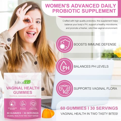 Image of newseel Vaginal Probiotics for Women,Ph Balance for Women,Feminine Balance Gummies,Womens Probiotic Vaginal Vitamins Supplement,Improve Immune,Promote Vaginal Health - 60 Pineapple Gummies