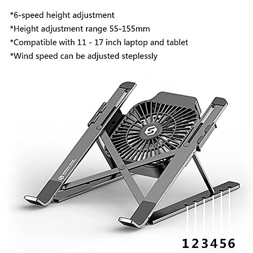 POTIKA Portátil Suporte De Alumínio Cooler Notebook Com Ventilador De Resfriamento LED, Suporte De N