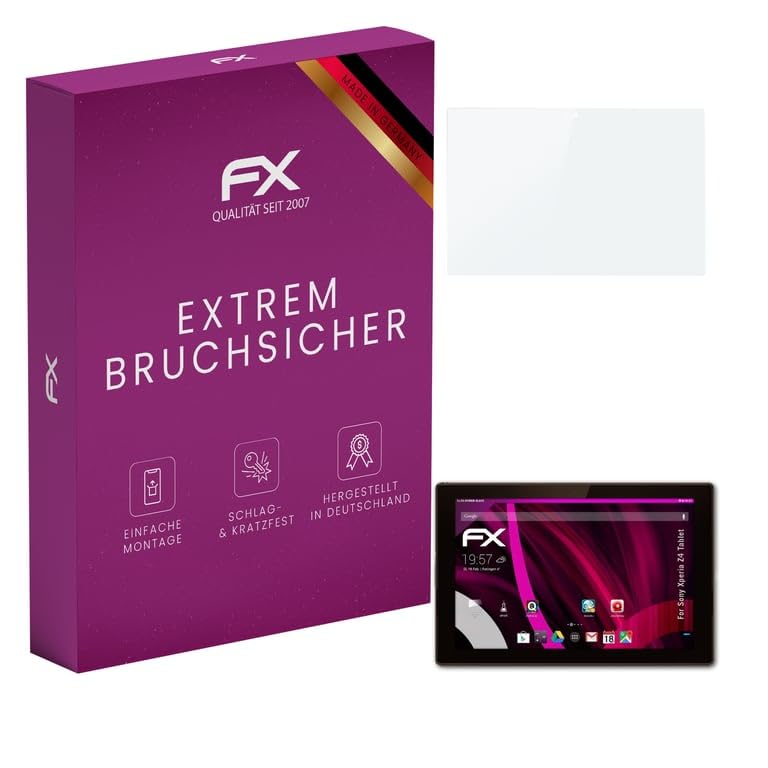 atFoliX Lámina Protectora de plástico Cristal compatible con Sony Xperia Z4 Tablet Película...