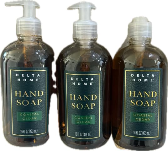 Hand Soap- Delta Home, 3 pk~ total 48 ozs. (Coastal Cedar)