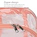 equlup Clear Backpack, PVC Transparent Backpack Portable PVC Zipper Design High Capacity Clear Back Pack Storage Bag for Outdoors Hiking Travel Shopping (Pink)