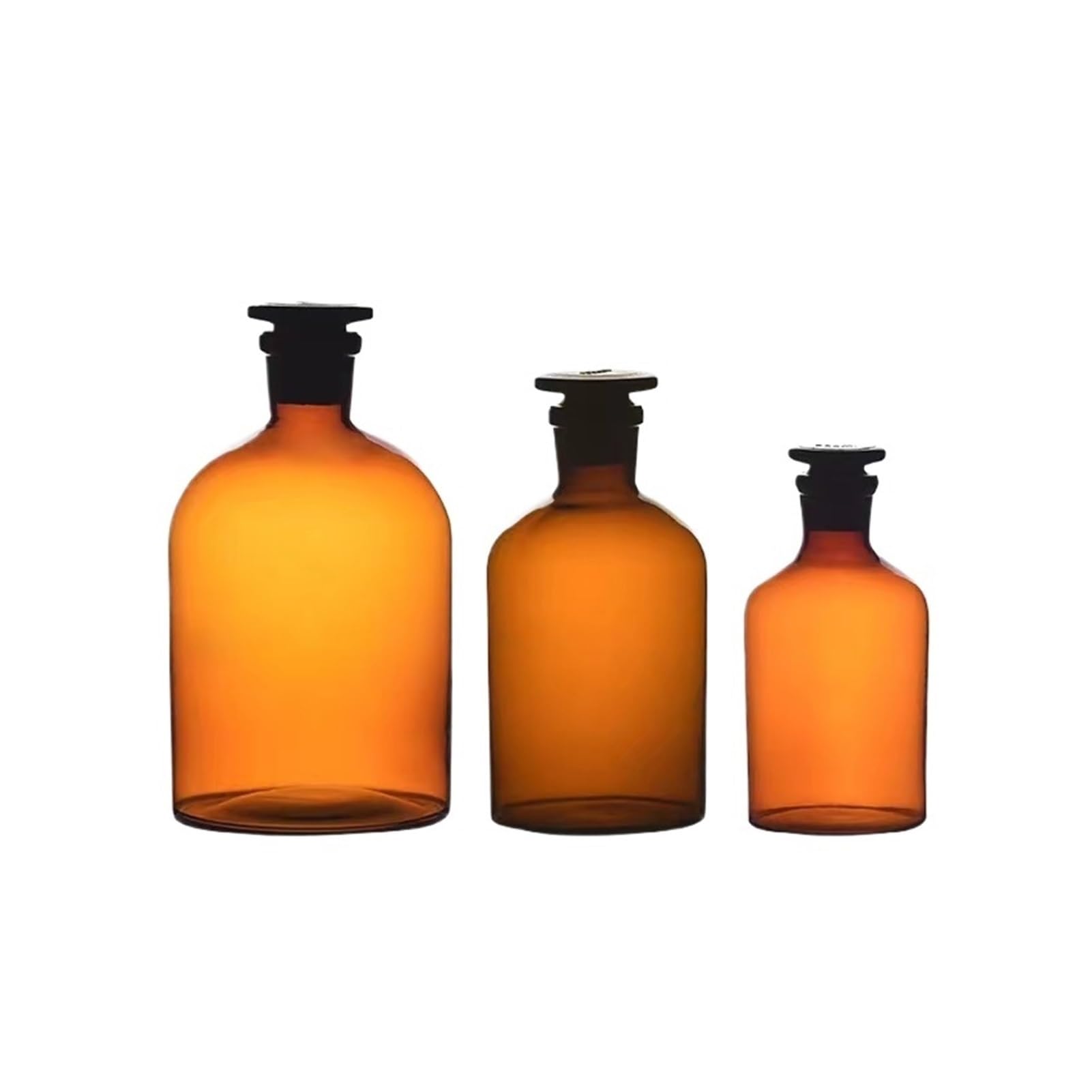 Botella de reactivo de Laboratorio, Botella de Boca Estrecha marrón de Vidrio con Alto Contenido de borosilicato(1000mL 1pc)