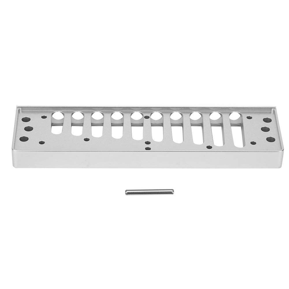 Mundharmonika-Kamm, Metall Mundharmonika-Kamm 10-Loch Blues Harp Comb Teil Kompatibel mit SP20 Harmonika-Zubehör aus Aluminiumlegierung(Silber)Zubehör für Blasinstrumente