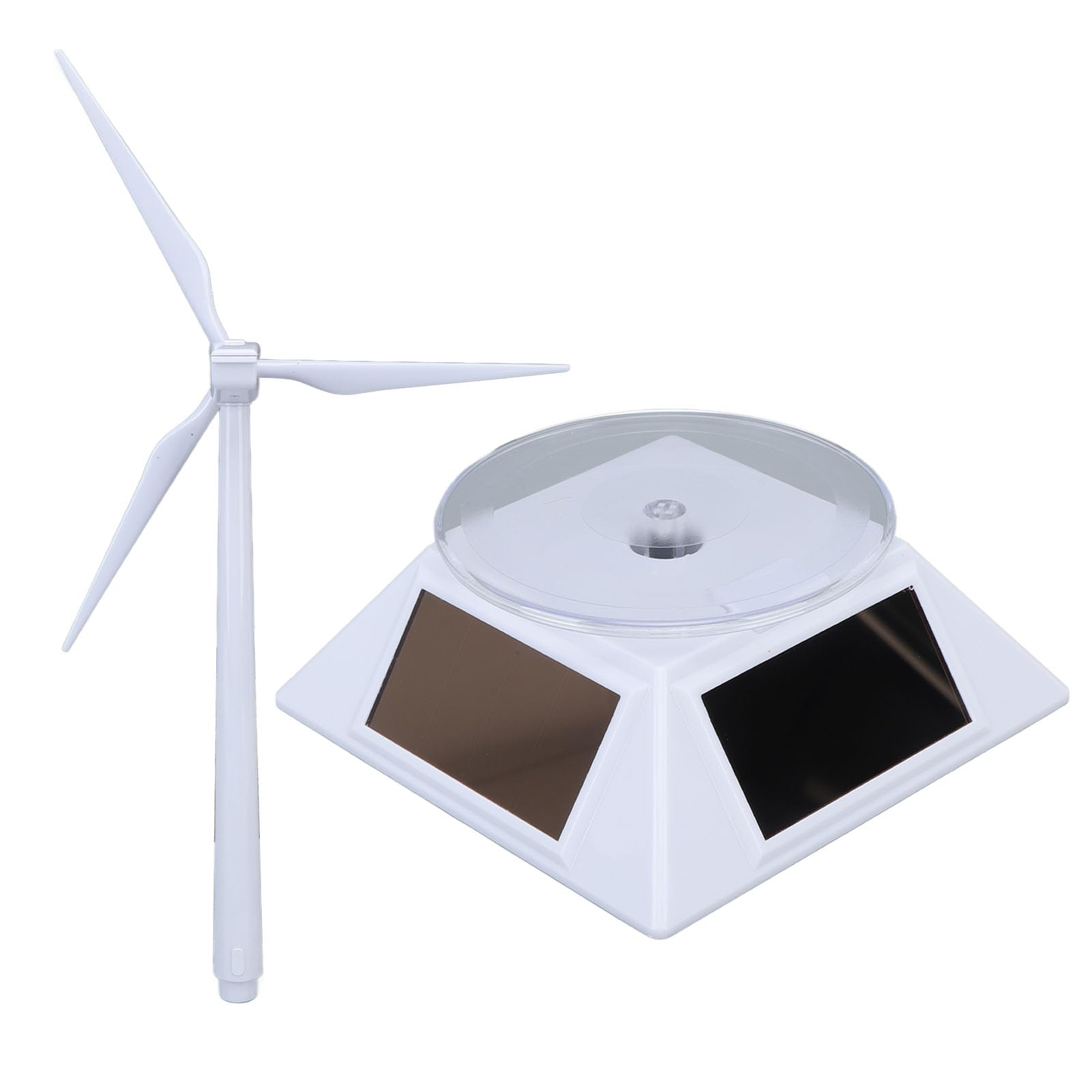 BuyWeek Solarny wiatrak, energia słoneczna, turbina wiatrowa, edukacyjna, dekoracyjna, podwójne zastosowanie, turbina zasilana energią słoneczną, zabawka do nauki przyrody dla dzieci
