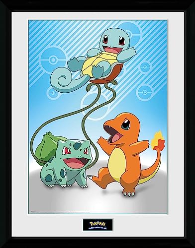 Gb Eye - POKEMON Tirage encadré Starters Kanto