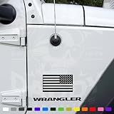 Skull Daddy Graphics USA Flag Sticker Decal Compatible with Jeep Wrangler Cherokee JL JK TJ YJ CJ XJ...