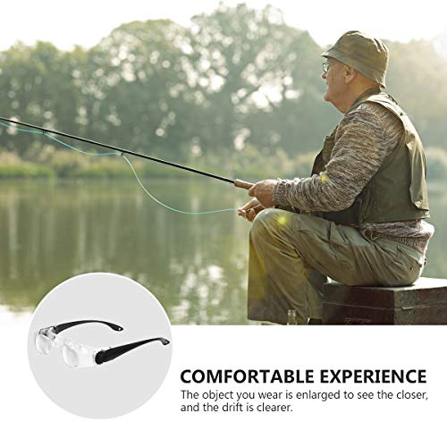 ABOOFAN 1Pc lupa de pesca portátil óculos telescópio lupa binóculos