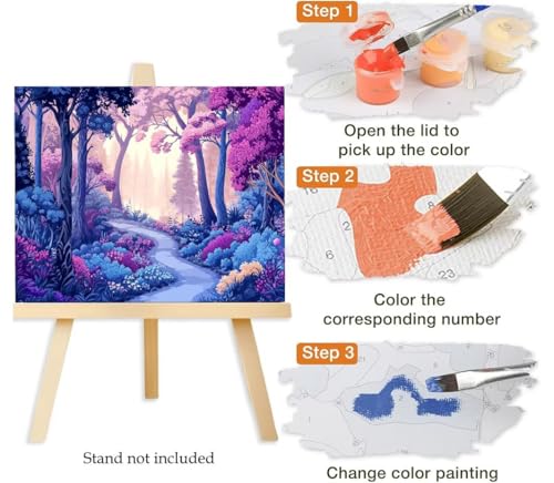 DIY painting by numbers kits sin experiencia bosque animado 6