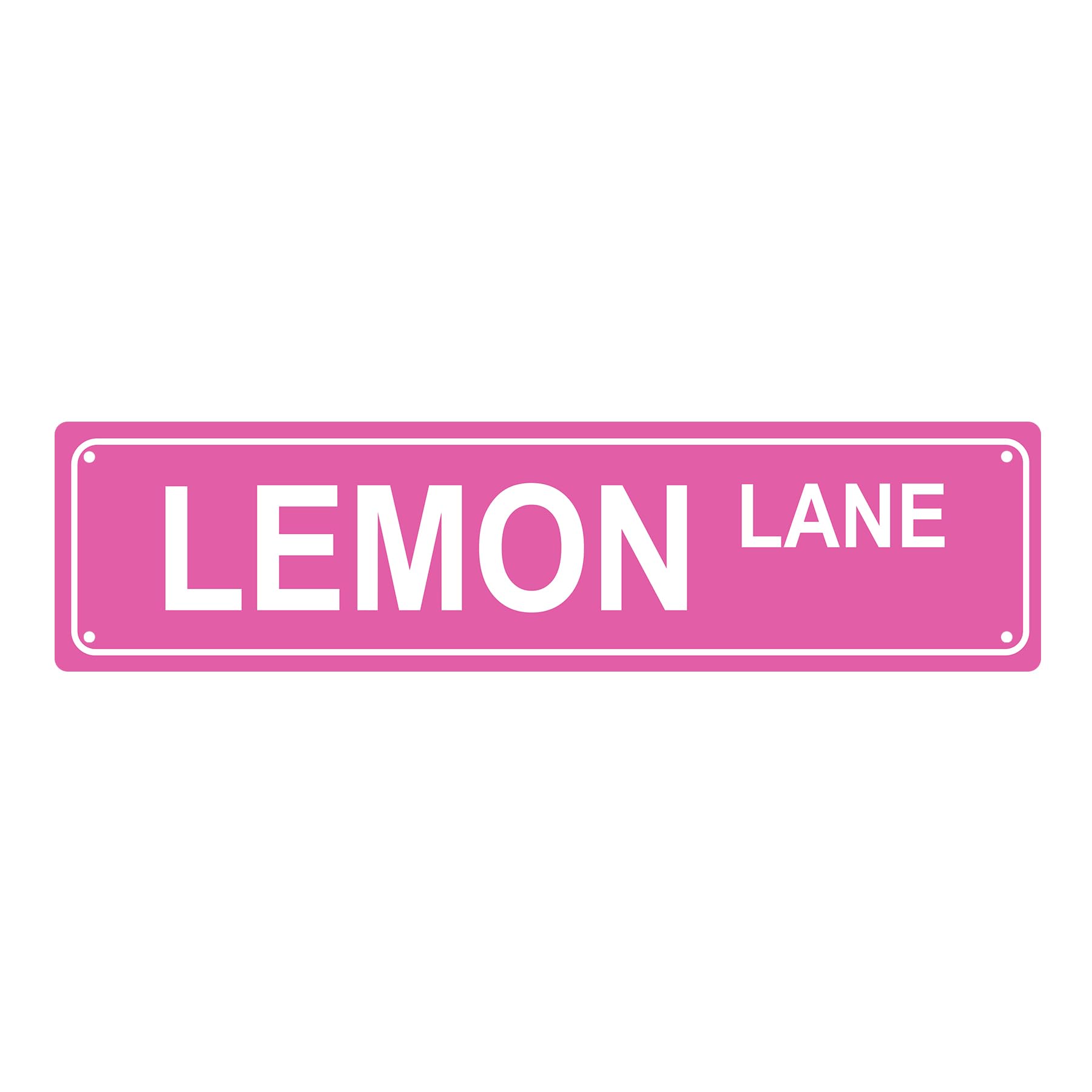 Lemon Lane Eating Metal Tin Street Sign Bar Cafe Garage Cave Home Room Wall Bathroom Farmhouse Garden Porch Patio Decor,4x16 Inch