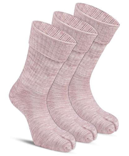 Image of RC. ROYAL CLASS Women Woolen Winter Wear Thermal Thumb Socks, Calf Length Terry Thick Towel Cushioned, Warm & Cozy Thermal Thumb Socks For Women (Pack of 3 Pairs)