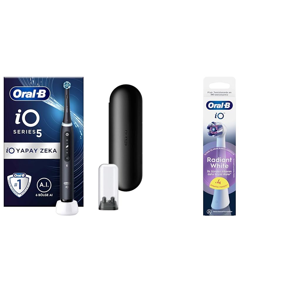 Oral-B iO - 5 Siyah Yapay Zeka Teknolojili Şarjlı/Elektrikli Diş