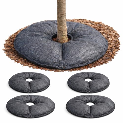 SteadySpring 24 Smart 30+Day Tree Watering Mat - AUTO Refills with RAIN and Slow Releases As Plant Needs - for Root Balls 11 - 15 Dia Slow Release Technology Prevents Over and Under Watering (4)