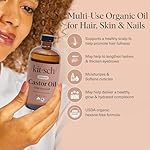 Kitsch Organic Castor Oil for Hair Growth - 100% Pure Castor Oil, Organic Cold Pressed Unrefined Glass Bottle for Face, Skin, Lashes, Brows, Scalp, Nails & Belly Button - Hexane Free, USDA - 16 oz - Image 3
