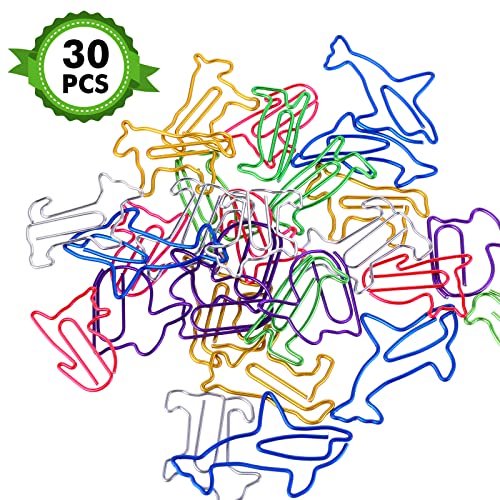 30 Stück Büroklammern Aus Metall, Büroklammern Motiv Tiere Cartoon Bunt Tier Design Neuartige Formen Lesezeichen Für Büro Schule Schreibwaren Dokumente Gifts For Children