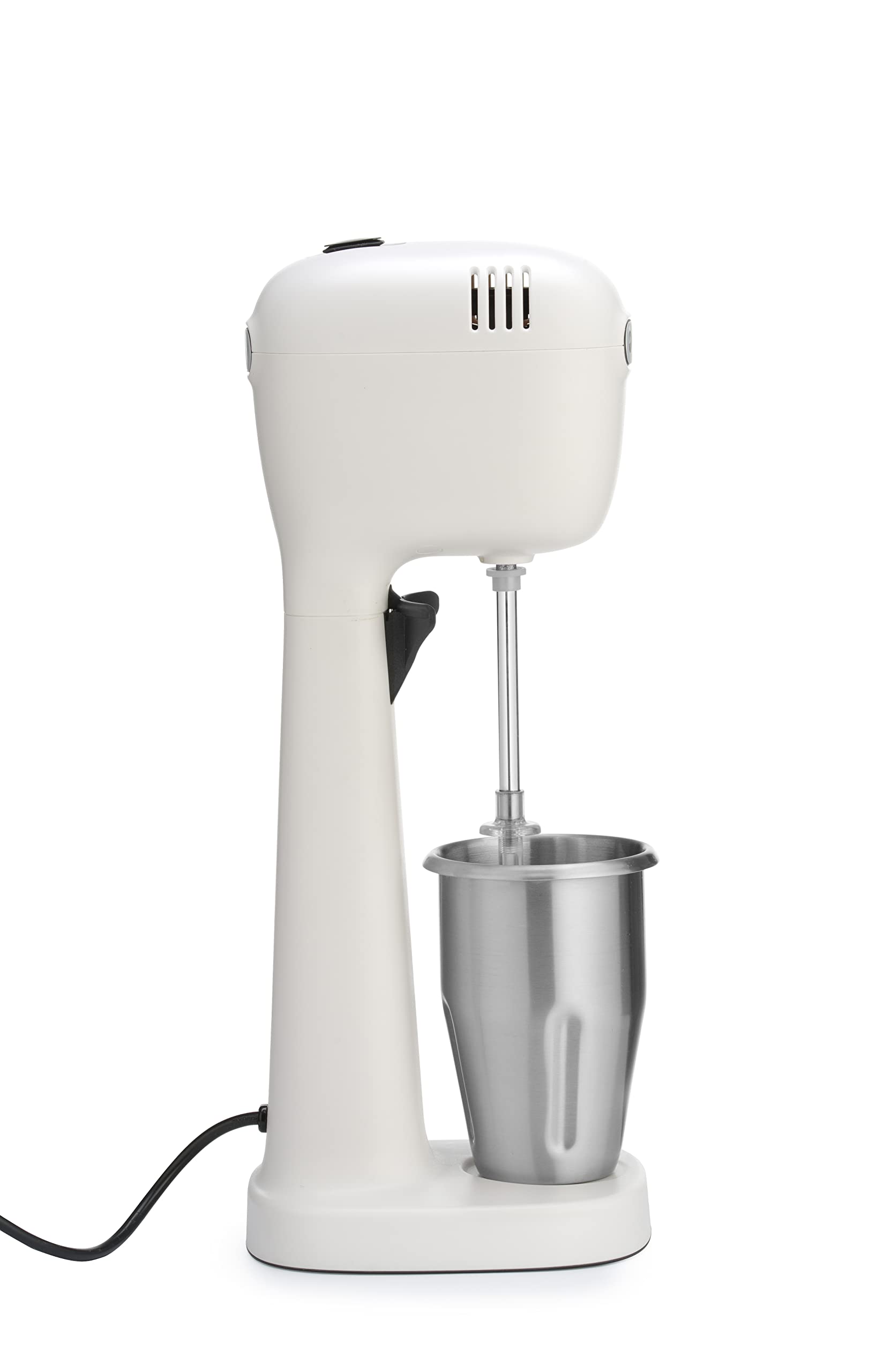 HENDI Mixeur Professionnel de Boissons, Aérateur de Boissons Légères, Frappés, Cappuccinos Glacés, 2 Gobelets et 4 Agitateurs Inclus, 230V/400W, 170x196x(H)490mm, Blanc