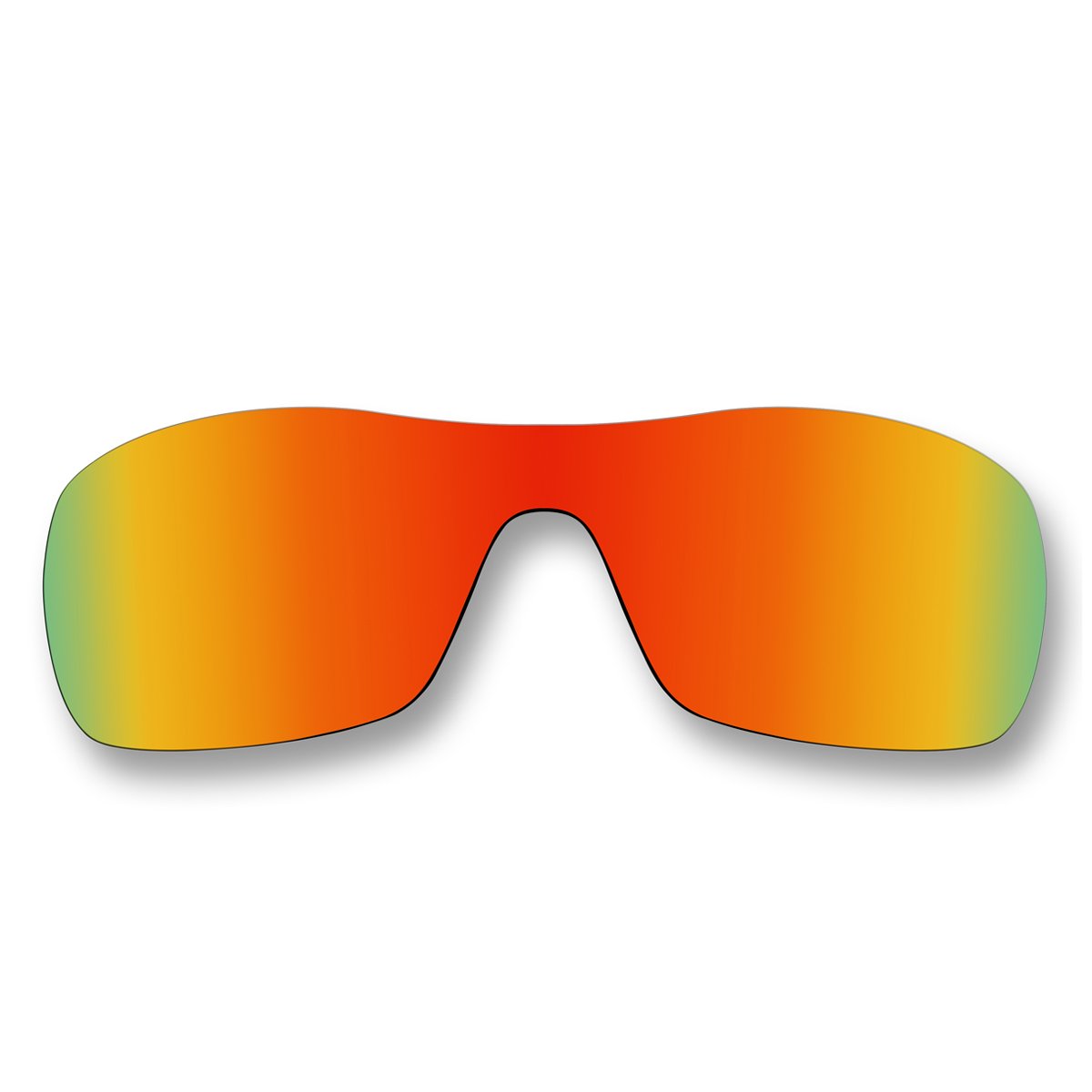 ACOMPATIBLE Replacement Polarized Lenses for Oakley Antix Sunglasses (Fire Red Mirror)
