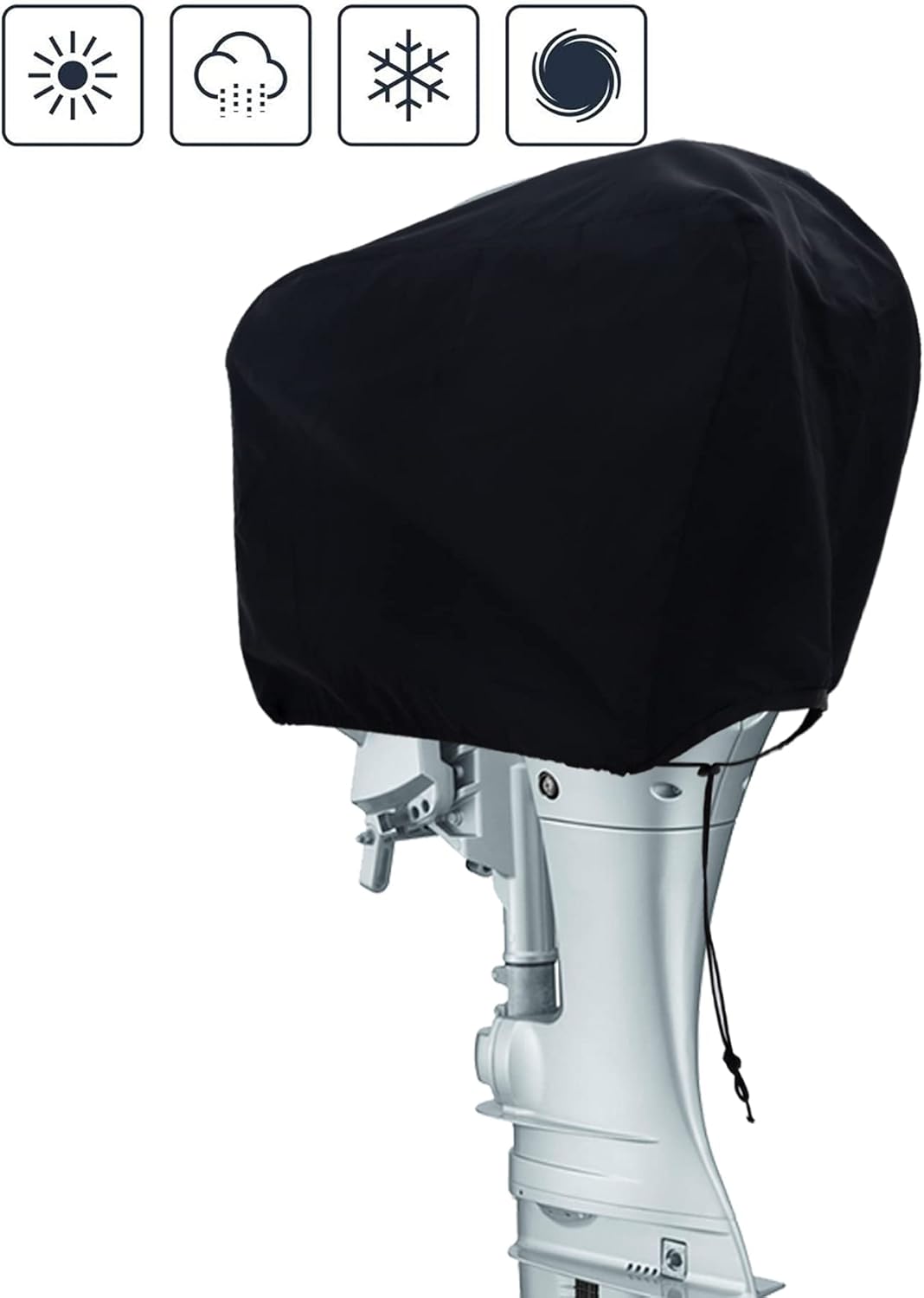 Boat Motor Cover 600D Waterproof Outboard Motor Cover, Boat