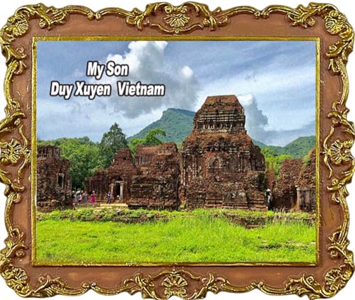 Imanes para nevera con texto en inglés My Son Duy Xuyen, Vietnam, recuerdo turístico, imán decorativo para nevera