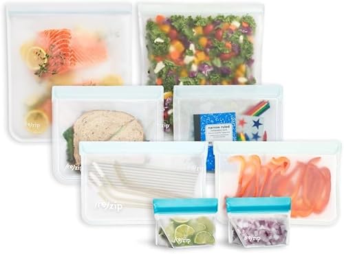 (re) zip 8-Piece Reusable Food Storage Bags Kit