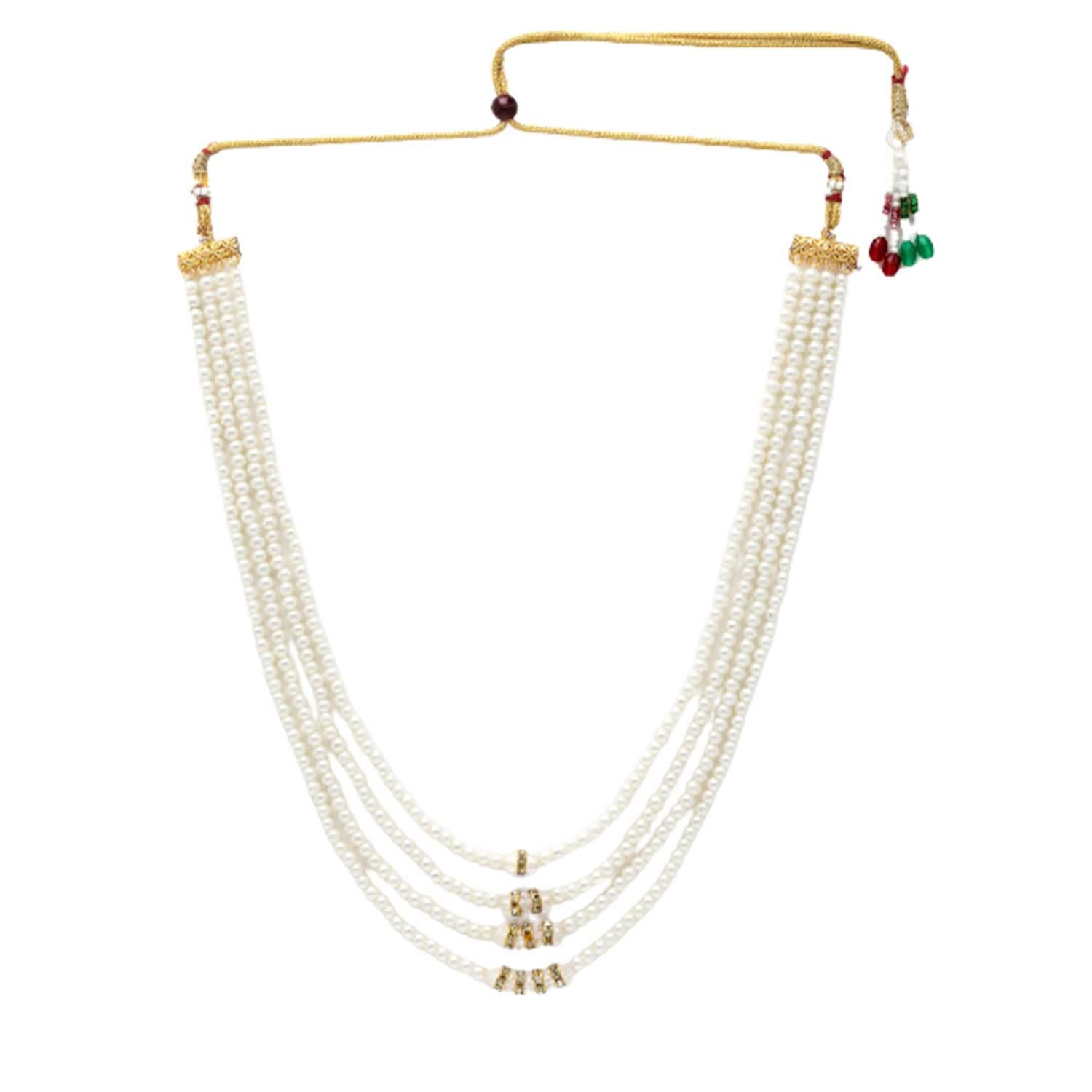 KENNICE Gold-Plated Multi-String White Perals Necklace For Girls & Women (B0BVMVW8LP) Amazon Price History, Amazon Price Tracker