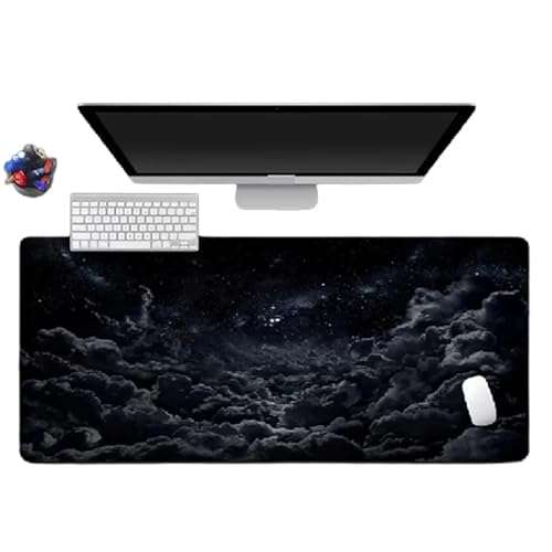 Tapis Gamer Antidérapant Grand Tapis de Souris Anime de Bureau Clavier Souris Sous Main Ordinateur Comic Girl Mouse Pad (900MM*40MM*3MM) (Noir)
