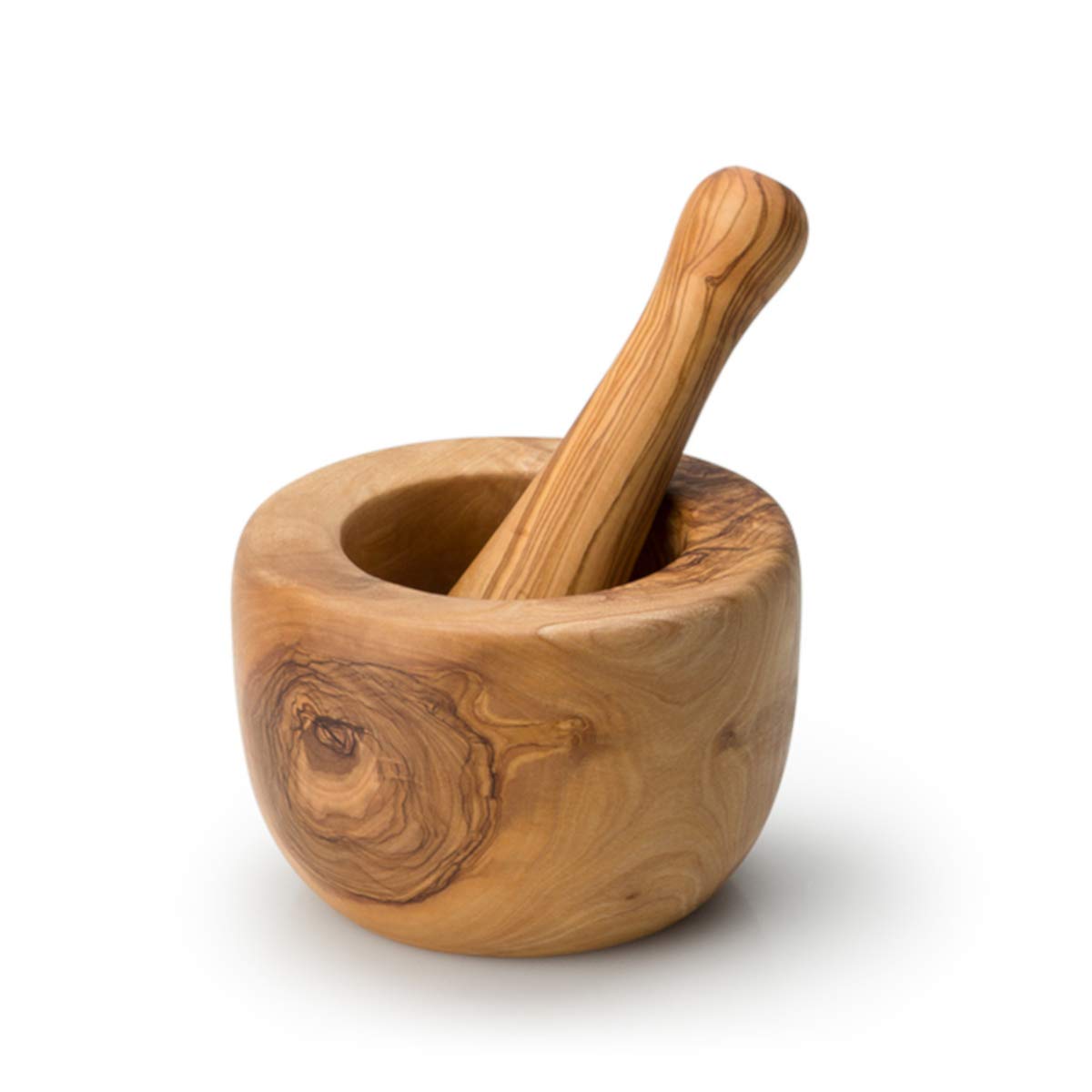 Continenta 4948 Olivenholz Mörser und Stößel, hellbraun