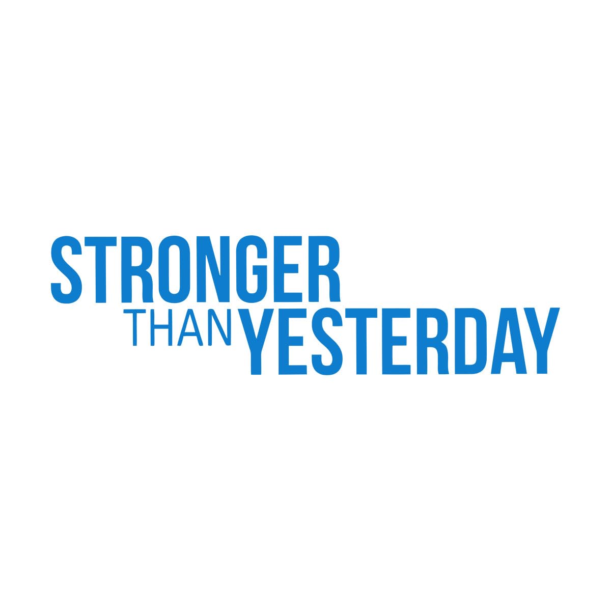 Gym Ideas Motivational Wall Decal Fitness Wall Sticker Quote -Stronger Than Yesterday Bedroom Garage Wall Decor Poster Large - 30x114cm โ image 1
