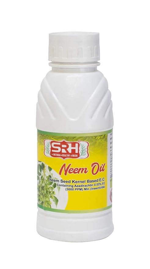 SRH Organic Farm Neem Oil 100% Pure for Plants Insect, Pest Control, Gardening Spray and Organic Insecticide for Indoor/Outdoor Plant 500 ML