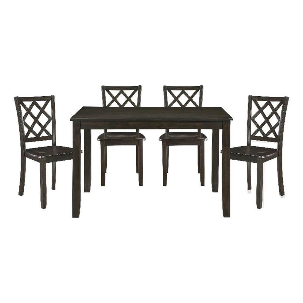 Lexicon Astoria 5-Piece Wood Dining Set in Charcoal
