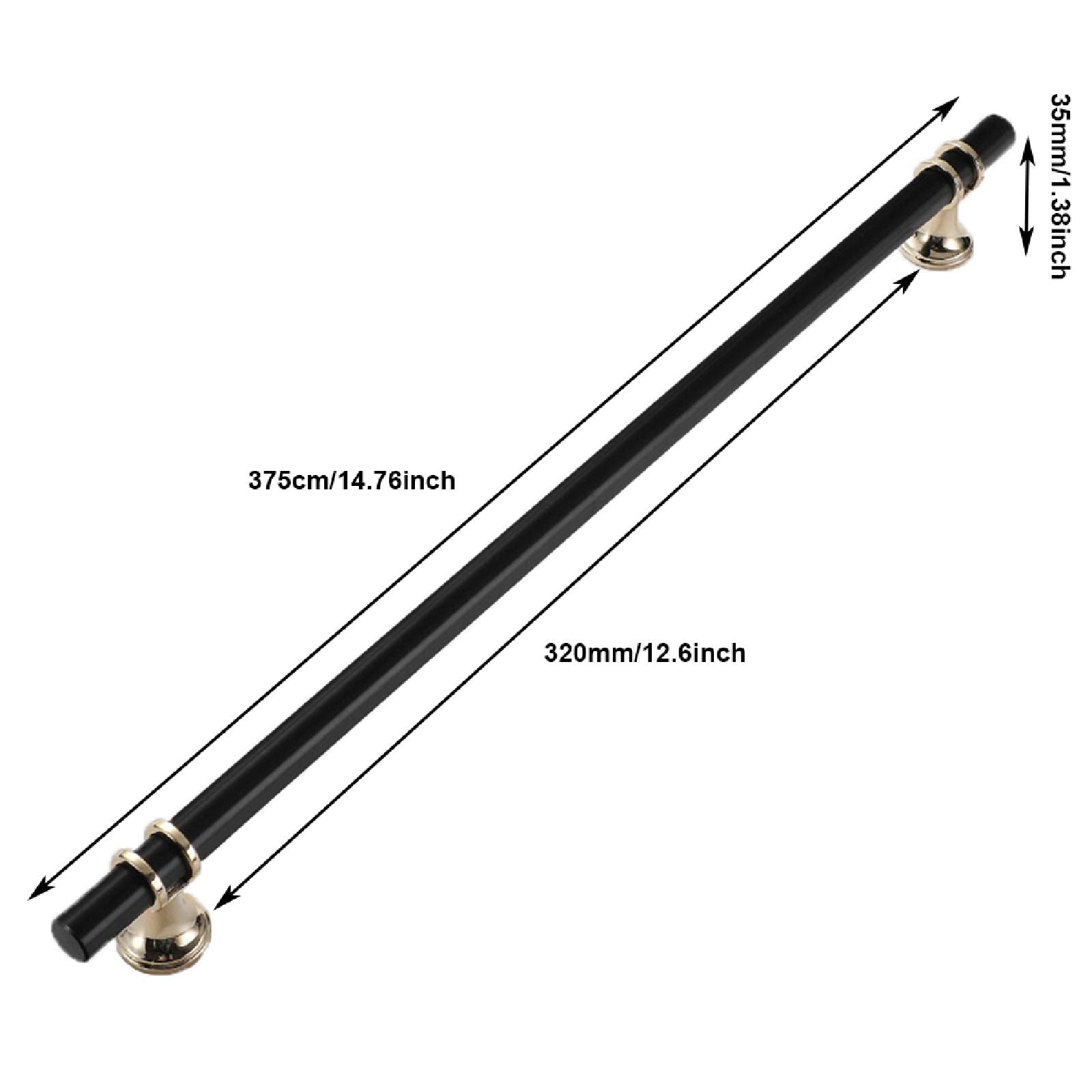 SagaSave 8PCS 320mm Küchen schrank Griffe Schrank Griffe mit Schrauben für Schränke & Zeichnungen, Zink legierung T Bar Pulls für Küche, Badezimmer, Garderobe