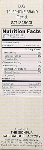Pack Of 1 - Telephone Brand Sat-Isabgol (Psyllium Husk) (100 Grams Each) #TOP2