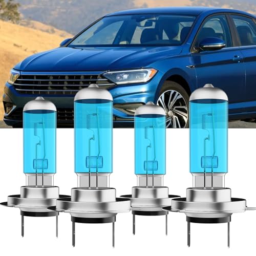Image of Upgraded Halogen Headlight Bulbs Fit For Volkswagen Jetta 2007-2019 Headlights Combo,H7 High Beam H7 Low Beam High Performance headlights Bulb Combo,Super Light 6000K White,Plug n Play,4-Pack