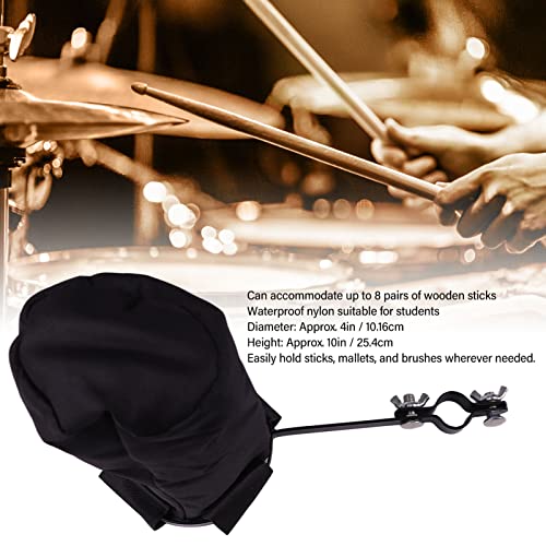 Funda para baquetas de batería, funda grande impermeable y resistente al desgaste, hecha de nailon, color negro miniatura 5