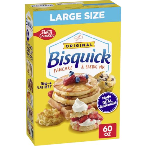 Betty Crocker Bisquick Original Pancake &amp; Baking Mix, Large Size, 60 oz