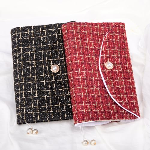 Aplufine Capa de Livro Tweed para Mulheres-Protetor de Livro Elegante para Amantes de Livros-Capa de