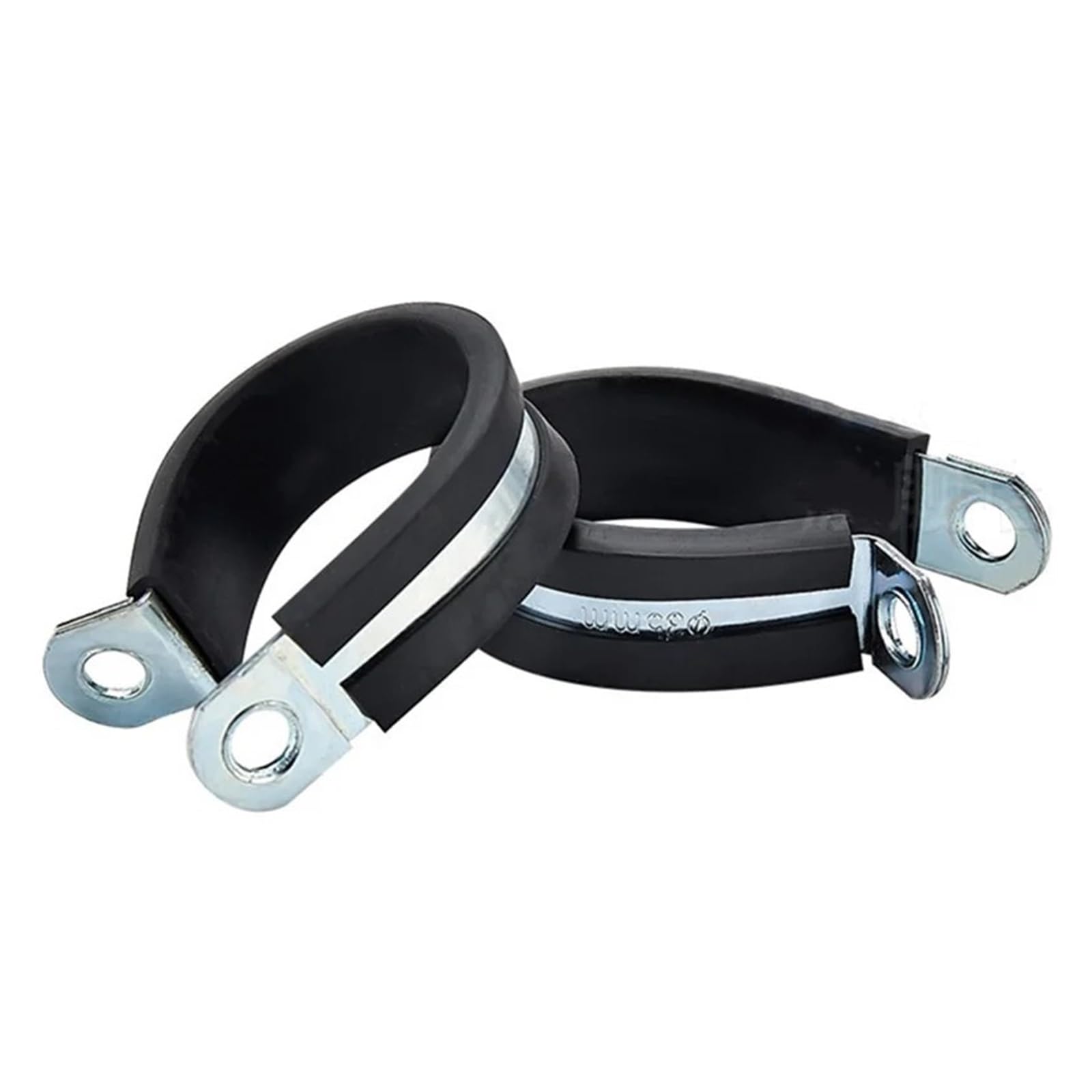 Knbhgujmd One Color P-Clips Metal Wire Cable Conduit Clamps, 5/10Pcs Rubber Lined P Clips 15Mm Wide 6-50Mm Cable Pipe Mounting Clamps(15Mm Wide-12Mm-10Pcs)