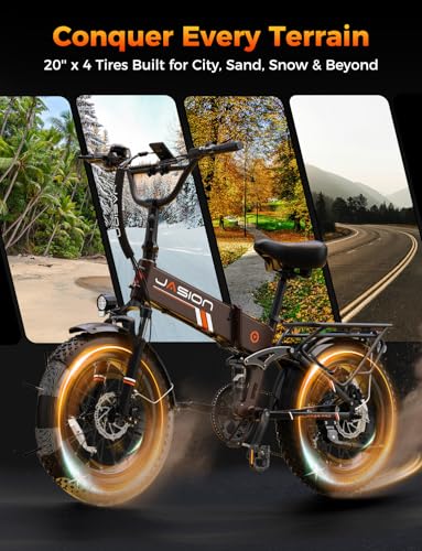 Image of Jasion X-Hunter /ST /PRO Electric Bike for Adults,1800W /1400W Peak 20''Fat Tire Foldable Ebike,Folding E Bike Up to 80 /70 Miles Range,720 /624WH Removable Battery,30 MPH E Bike,Certified by UL2849