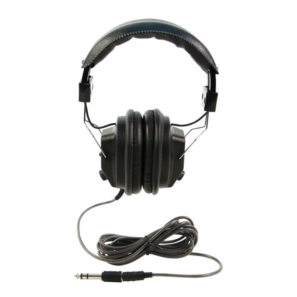 Califone 3068AV Switchable Stereo/Mono Over-Ear Headphones, 3.5mm and Adapter Plug, Black