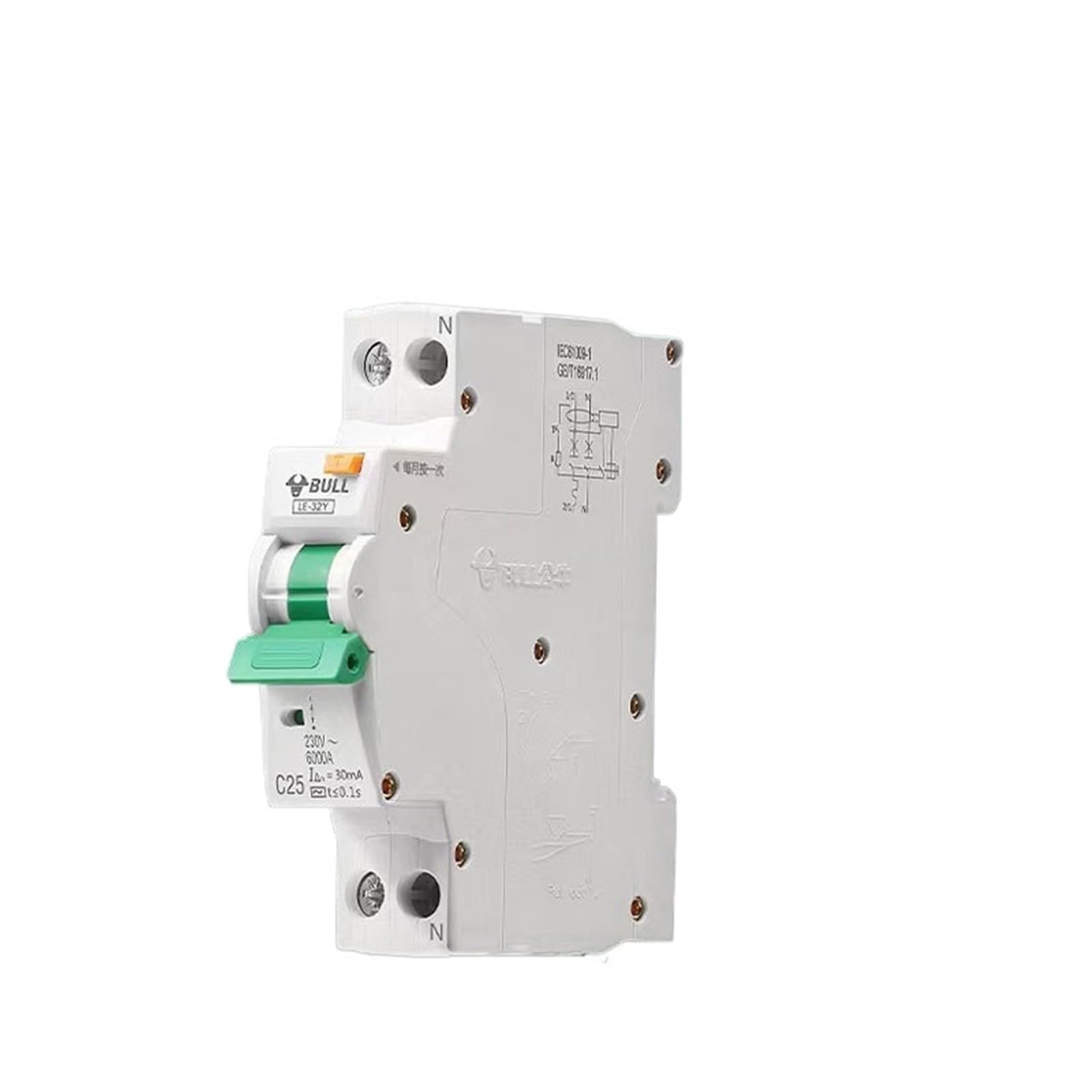Disjoncteur de protection contre les fuites LE-32Y 32A, robustesse pour tableau résidentiel