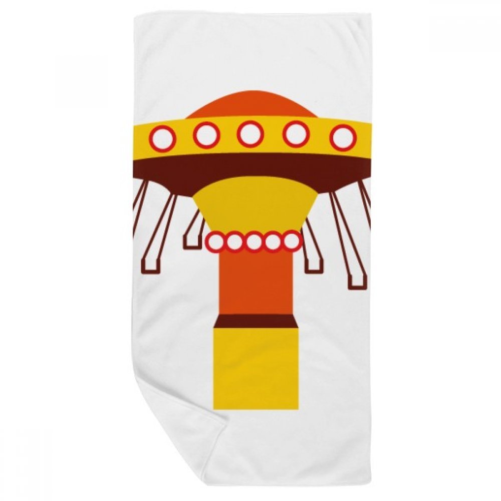 Débarbouillette et serviette de bain 35x70cm à motif parc d'attractions pour toute la famille