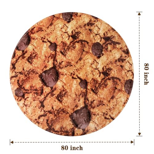Image of mermaker Cookies Blanket 80 inches for Adult Kids, Realistic Cookies Throw Blanket Funny Gifts for Women Men Teen Boy Girl, 285 GSM Soft Flannel Food Wrap Blanket for Christmas Birthday Gifts