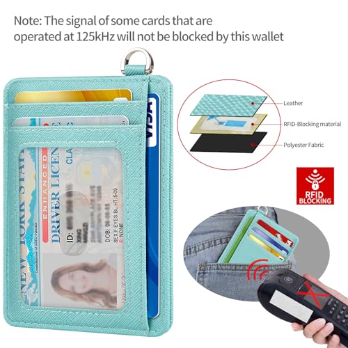 Image of Slim Minimalist Front Pocket Wallet, RFID Blocking Credit Card Holder Wallet with Detachable D-Shackle for Men Women