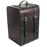 Allgala Wooden Wine Bottle Box with Antique Finish, 4-Bottle, HD90201