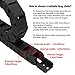 LMioEtool R28/38 15mm x 15mm(Inner H x Inner W) Black Plastic Cable Wire Carrier Drag Chain 1M Length for CNC, with End Connectors - Semi Enclosed Type (Inner Side openable)