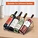 Akamino 6PCS Wine Bottle Rack, Single Wine Holder Stand for Tabletop Display, Simple Style Steel Wire Rack Modern Black Metal Wine Organizer for Home Bar & Kitchen